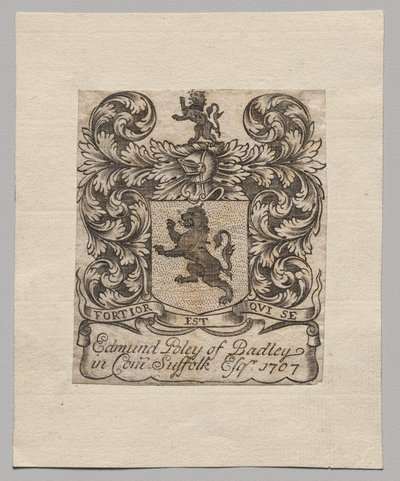 Bokskylt: Edmund Poley från Badley av Unknown artist