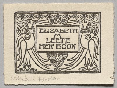 Bokskylt: Elizabeth M. Leete av Unknown artist