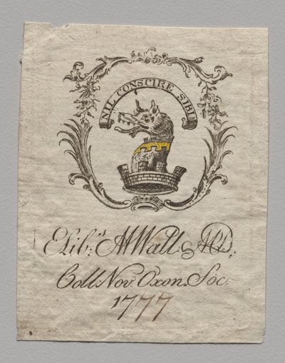 Bokskylt: Elizabeth M. Watt, M.D. av Unknown artist
