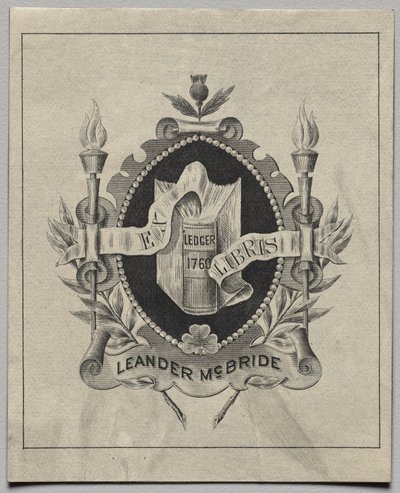 Bokskylt: Leander McBride av Unknown artist