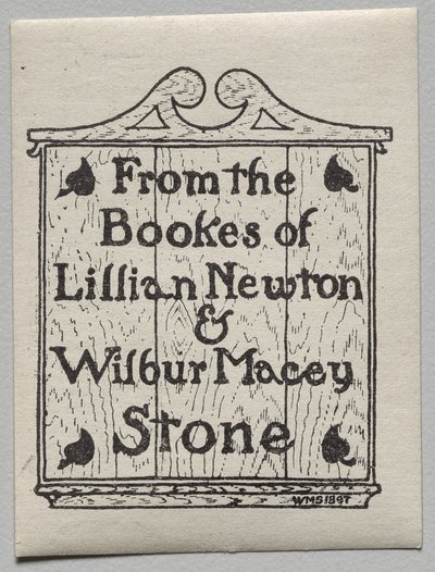Bokskylt: Lillian Newton och Wilbur Macey Stone av Unknown artist