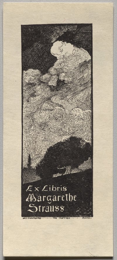 Exlibris: Margarethe Strauss av Unknown artist