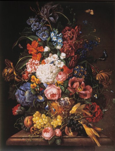 Blombukett. Anonym målning av Unknown artist