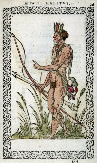 Brasiliansk i "" Habits et effigies "", av Jean Sluperius 1572 av Unknown artist