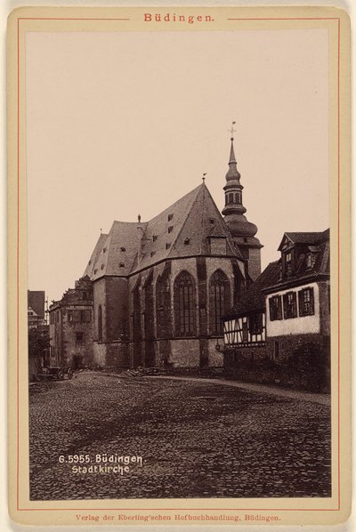 Budingen. Stadens kyrka. av Unknown artist