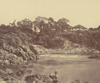 Bungalow vid Marble Rocks. Nerbudda av Unknown artist