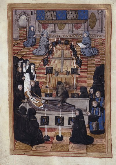 Begravning av Anne de Bretagne (1514) - Miniatyr av Unknown artist