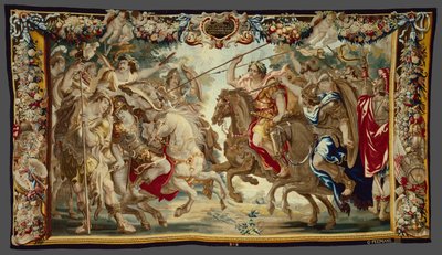 Caesar besegrar Pompejus trupper från Berättelsen Caesar och Cleopatra av Unknown artist