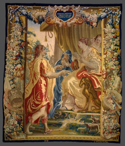 Caesar skickar en budbärare till Kleopatra från Berättelsen om Caesar och Kleopatra av Unknown artist