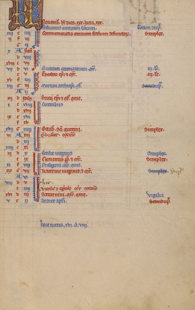Kalender-sida av Unknown artist