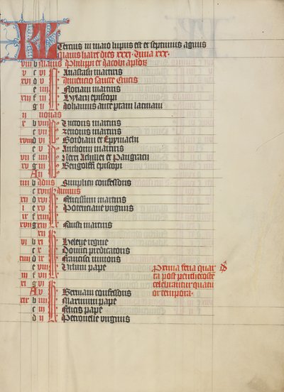Kalender-sida av Unknown artist