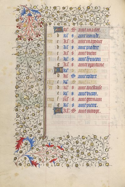 Kalender-sida av Unknown artist