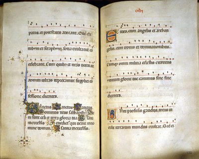 Kanon "" SANCTUS"" av Missal of Visconti av Unknown artist