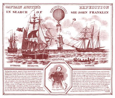 Kapten Austins expedition på jakt efter Sir John Franklin av Unknown artist