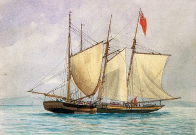 Kapten H Wolman med HM 80th Foot tillfångatar den ökända piratskonaren Hanna Mercury Isld 26 oktober 1843 av Unknown artist