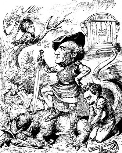 Karikatyr av Richard Wagner av Unknown artist