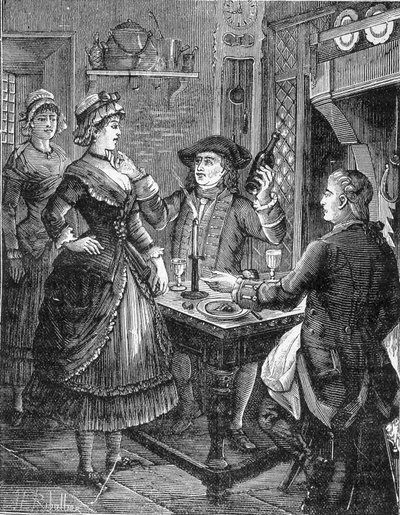 Patron, kung av banditerna. Jeanneton och Venus. Gravyr av Jules de Grandpré. Populär roman från slutet av 1800-talet. av Unknown artist
