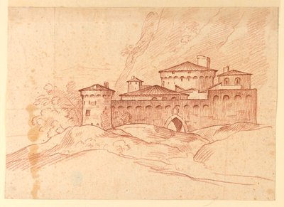 Slott i bergen av Unknown artist