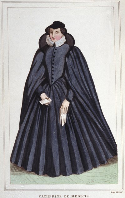 Catherine de Medici (Caterina de Medici) (1519-1589). Drottning av Frankrike. av Unknown artist