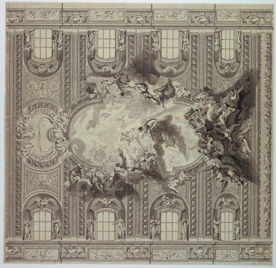 Tak i Gesù-kyrkan, Rom, Italien av Unknown artist