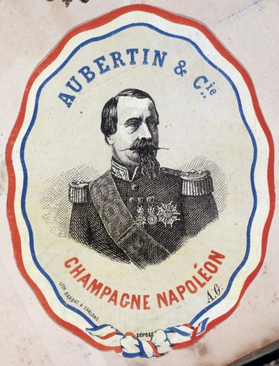 Champagne Napoleon-Aubertin & Cie. (porträtt av Napoleon III) av Unknown artist