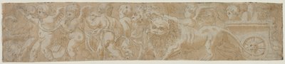 Chariot Drawn by Lions with Amorini (recto) av Unknown artist