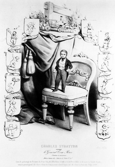 Charles Sherwood Stratton fick smeknamnet General Tom Thumb (General Tom Thumb) (1838-1883), den berömda dvärgen från Barnum-cirkusen. av Unknown artist