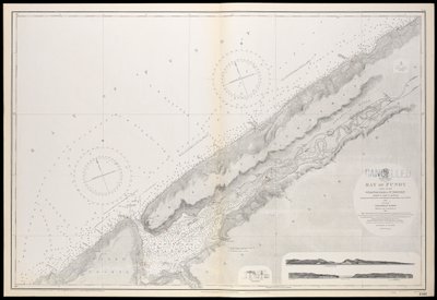 Sjökort över Nova Scotia, Fundybukten, Gullivers Hole till St Croix Bay, först publicerat den 10 februari 1858 av Unknown artist