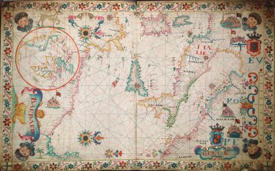 Sjökort över södra Medelhavet och Adriatiska havet, ca 1600 (manuskript) av Unknown artist
