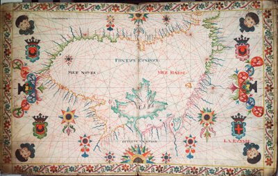 Karta över Svarta havet, ca 1600 (manuskript) av Unknown artist