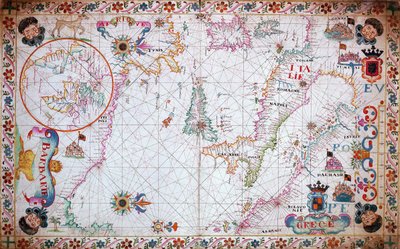 Karta över Medelhavet, med Italien och den nordafrikanska kusten av Unknown artist