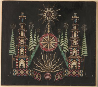 kinesisk trädgård av Unknown artist