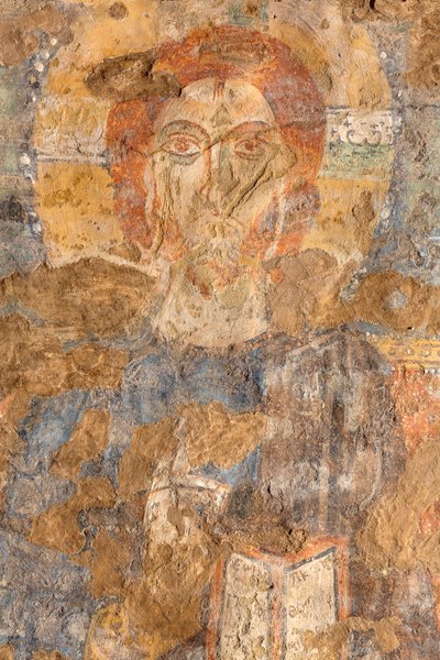 Kristus välsignar med vid sina fötter Magdalena, detalj av Unknown artist