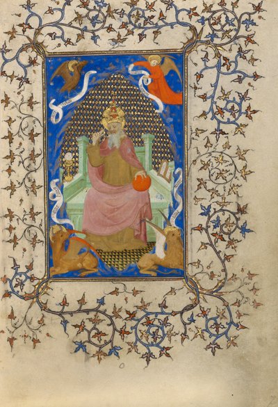 Kristus i majestät omgiven av symbolerna för de fyra evangelisterna av Unknown artist