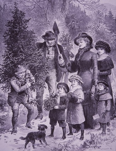 Julgranssäljare (gravyr) av Unknown artist