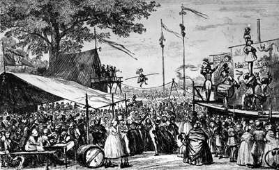 Cirkus: rullator - "" Helgdagar, juli"", av Trimolet, i "" Comic Almanach"" av Unknown artist