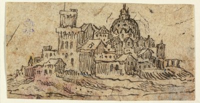 Citadell med kupol av Unknown artist