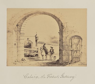 Coburg - fästningens port. av Unknown artist
