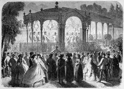 Konsert med österrikisk musik i den nya kiosken i Baden av Unknown artist