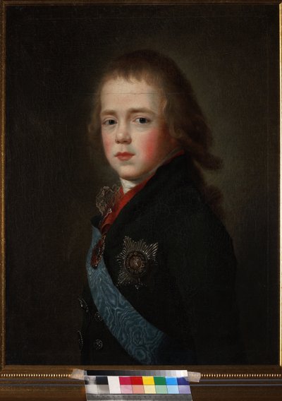 Constantin Pavlovitch, grand-duc de Russie eller Constantin Pavlovitch Romano - Porträtt av storhertig Constantine Pavlovich av Ryssland (1779-1831) som barn, Anonym. Olja på duk av Unknown artist