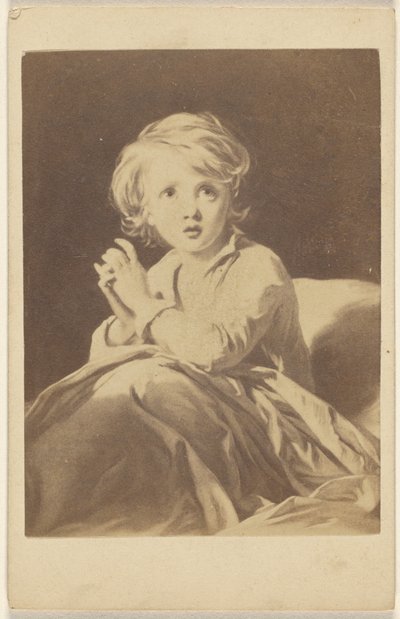 [Kopia av en målning som föreställer ett barn som ber i sängen] av Unknown artist