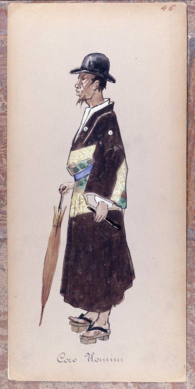 Kostym för en karaktär från kören i operan "Madame Butterfly" av Giacomo Puccini 1904, samling på Museo della Scala i Milano. av Unknown artist
