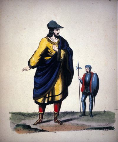 Greven di Lunas kostym för operan "" Il Trovatore "" (Le Ferre) av den italienske kompositören Giuseppe Verdi (1813-1901) av Unknown artist