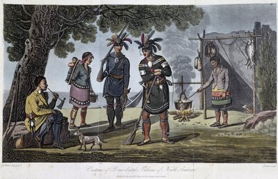 Dräkter av domicilierade indianer i Nordamerika, av Heriot, George (1766-1844) av Unknown artist