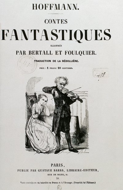 Rådman Krespel (Rat Krespel), omslag till "Les contes fantastiques" av Ernst Theodor Amadeus Hoffmann av Unknown artist