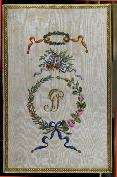 Omslag till librettot "" Medee a Corinthe"" av Giovanni Simone Mayr (Johann Simon Mayr) (1763-1845), som tillhörde den italienska sångerskan Giuditta Pasta (se hans initialer GP) Theatre Carcano 1829 av Unknown artist