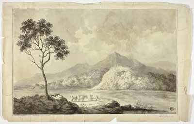 Kor vid bergssjön av Unknown artist