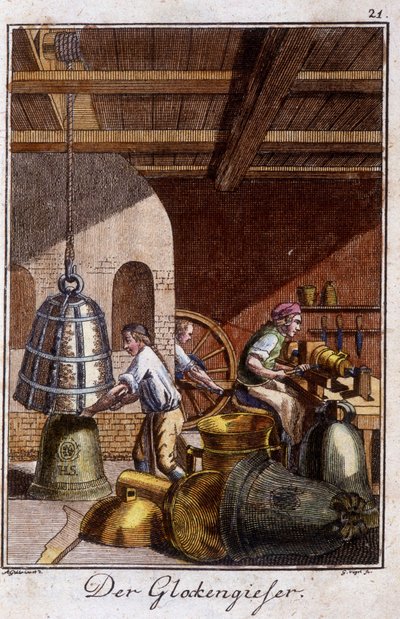 Hantverk: klockmakaren i sin verkstad. I "" Omfattande beskrivning av konsthantverk och workshops för ungdomar"" av Johan Peter Vue. Ed. Nürnberg, Weigel och Schneider av Unknown artist