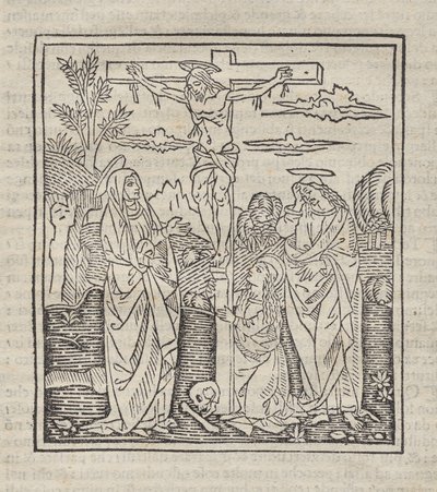 Korsfästelse; publicerad i Operette: Regel för alla religiösa, Avhandling om sakramentet och mässans mysterier, Ragola del bene vivendo av Unknown artist