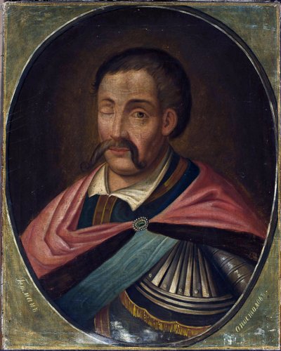 Aposteln Danny - Porträtt av hetman Danny aposteln (1654-1734), Anonym. Olja på duk, storlek: 67x53, tidigt 1700-tal, Narodowe Museum, Warszawa av Unknown artist